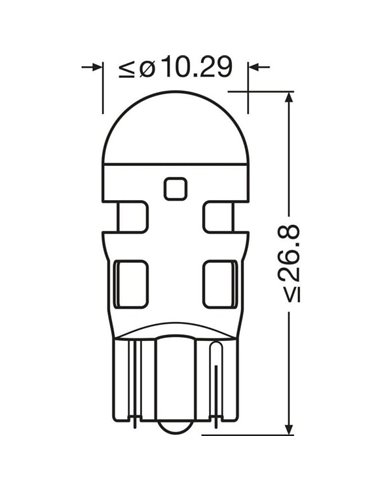 Lámapras LED compatibles con W5W ámbar LEDriving SL 12V W2.1x9.5d, 0,5W, 2827DYP-2BL, 2 uds