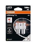 Ampoules LED de remplacement LEDriving SL BA15s rouges P21W, 7506DRP-2BL, 1,9 W, lot de 2