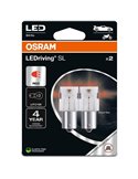 Ampoules LED de remplacement LEDriving SL BA15s rouges P21W compatibles, 7506DRP-2BL, 1,9 W, lot de 2