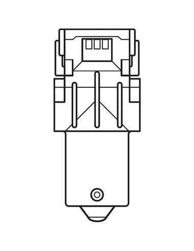 Bombilla LED de recambio compatible con P21W ámbar LEDriving SL BA15s, 7506DYP-2BL, 1,3W, 2uds