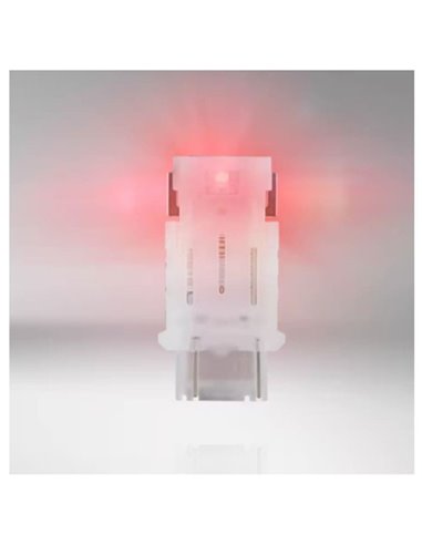 Lâmpada de substituição LED compatível com P27/7W vermelho LEDriving SL W3x16q, 3157DRP-2BL, 1,4W, 2 unidades