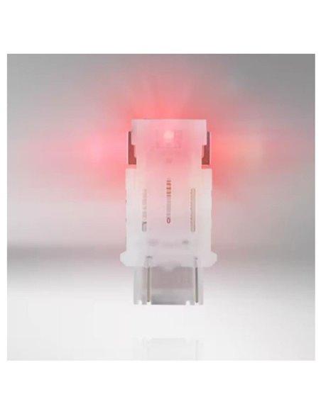 Lâmpada de substituição LED compatível com P27/7W vermelho LEDriving SL W3x16q, 3157DRP-2BL, 1,4W, 2 unidades