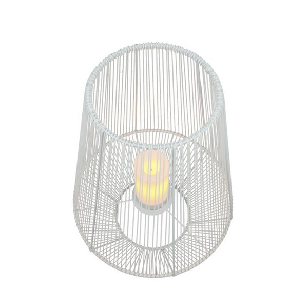 Lampara de sobremesa LED MINEROS, efecto vela, solar y recargable, 0,2W 12lm IP44 Blanco