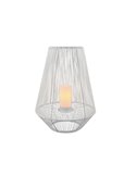 Lampara de sobremesa LED MINEROS, efecto vela, solar y recargable, 0,2W 12lm IP44 Blanco