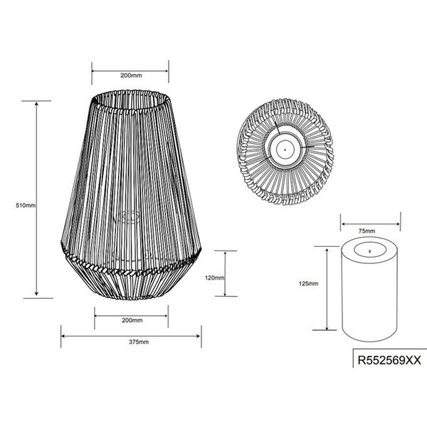 Lampara de sobremesa LED MINEROS, efecto vela, solar y recargable, 0,2W 12lm IP44 Blanco