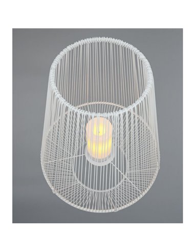 Lampara de sobremesa LED MINEROS, efecto vela, solar y recargable, 0,2W 12lm IP44 Blanco