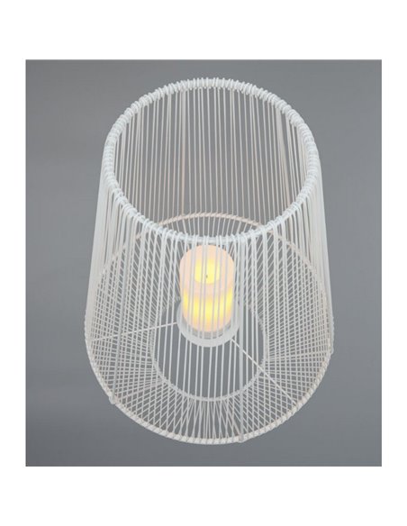 Lampara de sobremesa LED MINEROS, efecto vela, solar y recargable, 0,2W 12lm IP44 Blanco