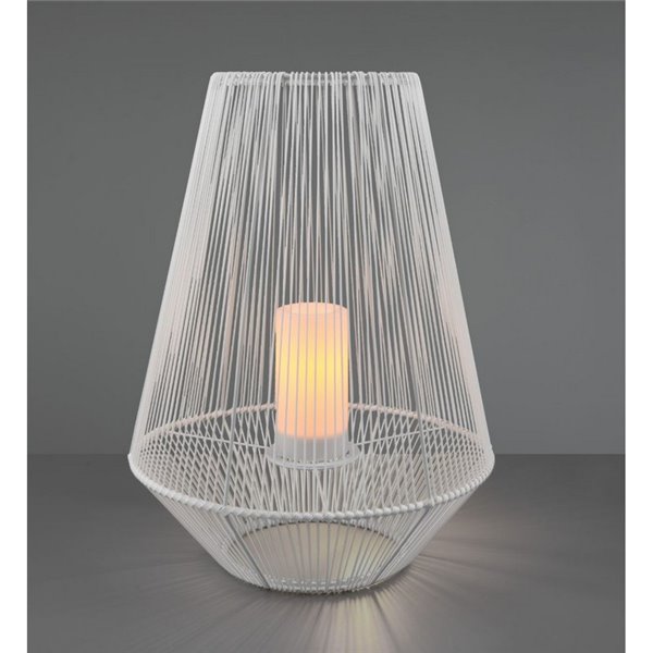 Lampara de sobremesa LED MINEROS, efecto vela, solar y recargable, 0,2W 12lm IP44 Blanco