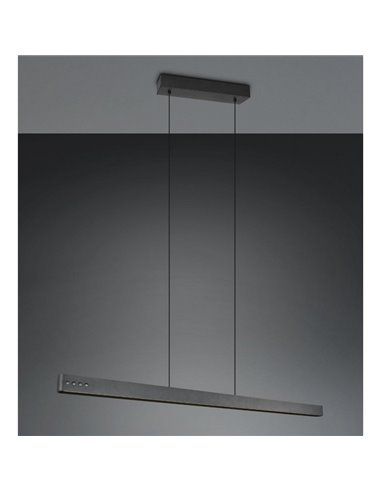 Luminária de teto LED Donegal, ajuste automático de altura, 40 W, 4650 lm, 2700-6500 K, preta