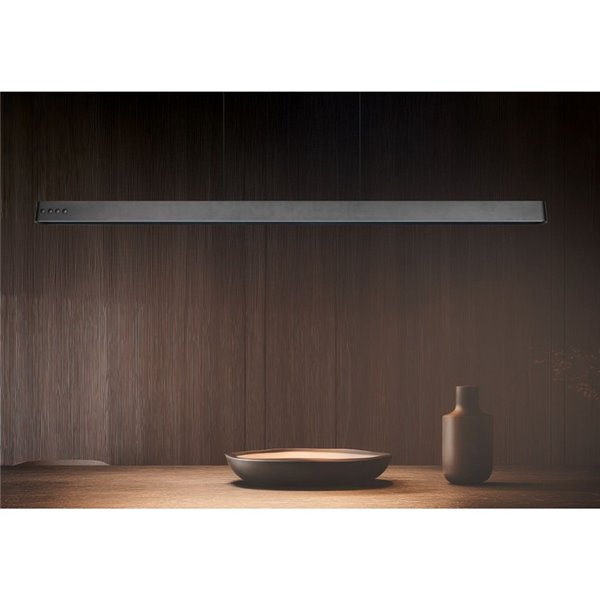 Plafonnier LED Donegal, réglage automatique de la hauteur, 40 W, 4 650 lm, 2 700-6 500 K, noir