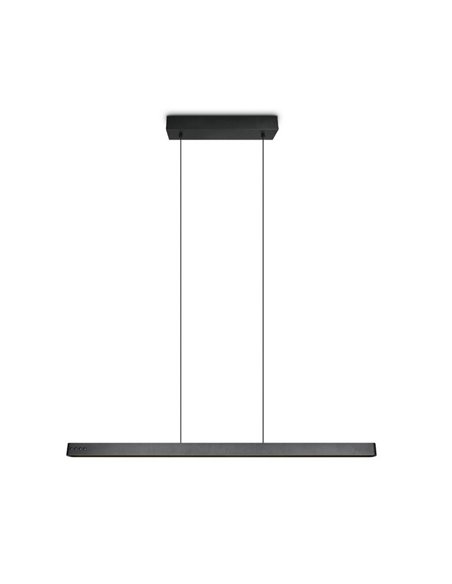 Plafonnier LED Donegal, réglage automatique de la hauteur, 40 W, 4 650 lm, 2 700-6 500 K, noir