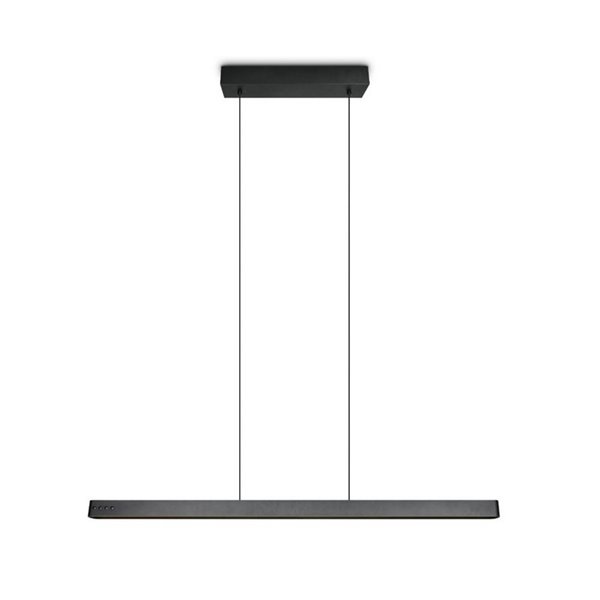 Plafonnier LED Donegal, réglage automatique de la hauteur, 40 W, 4 650 lm, 2 700-6 500 K, noir