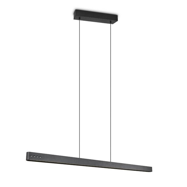 Luminária de teto LED Donegal, ajuste automático de altura, 40 W, 4650 lm, 2700-6500 K, preta