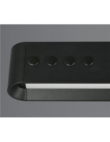 Plafonnier LED Donegal, réglage automatique de la hauteur, 40 W, 4 650 lm, 2 700-6 500 K, noir