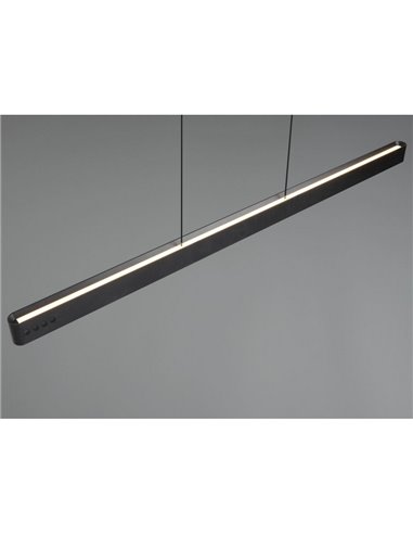 Luminária de teto LED Donegal, ajuste automático de altura, 40 W, 4650 lm, 2700-6500 K, preta