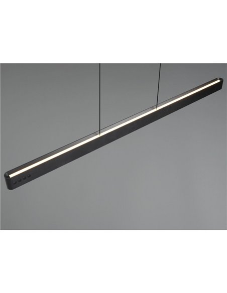 Luminária de teto LED Donegal, ajuste automático de altura, 40 W, 4650 lm, 2700-6500 K, preta