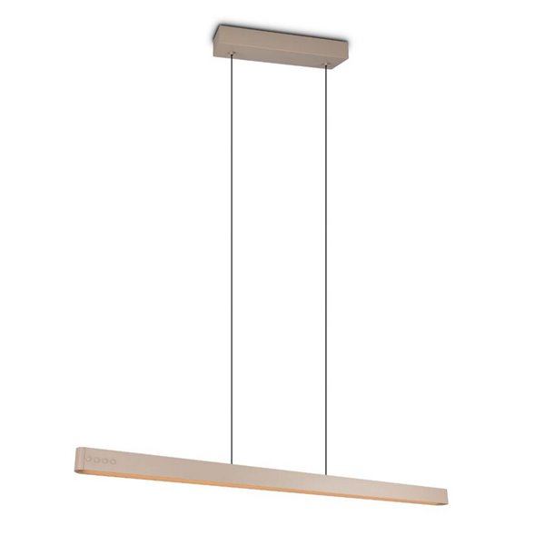 Plafonnier LED DONEGAL, style linéaire, avec moteur eMove, 40 W, 4 650 lm, 2 700-6 500 K, beige
