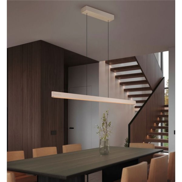 Lámpara de techo LED DONEGAL estilo lineal, con motor eMove 40W 4650lm 2700-6500K Beige