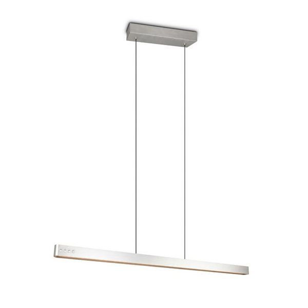 Plafonnier LED DONEGAL avec moteur à levage automatique 40 W 4 650 lm 2 700-6 500 K Nickel