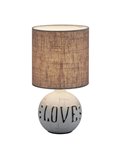 Lámpara de Sobremesa Rustico Marrón Love Esna Grande 1XE14