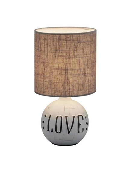 Lámpara de Sobremesa Rustico Marrón Love Esna Grande 1XE14