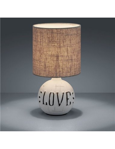 Lampe à poser Rustque Marron Love Esna Large 1XE14