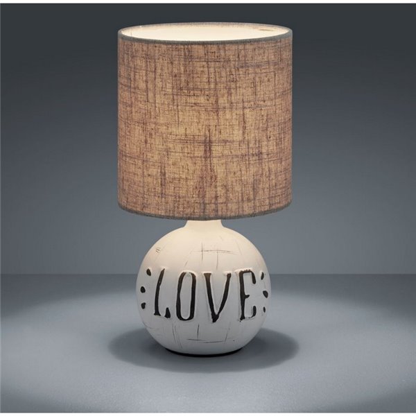 Lámpara de Sobremesa Rustico Marrón Love Esna Grande 1XE14