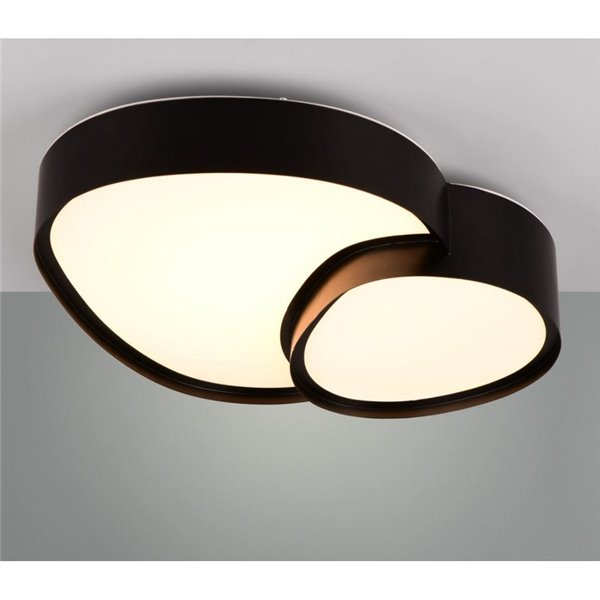Luminária de teto LED RISE 43,5 cm 21 W 2400 lm, regulável 2700 - 6500 K, modo noturno, função de memória IP20, preta