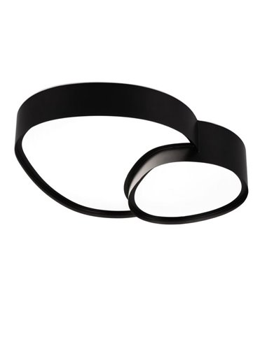 Plafón de techo LED RISE 43,5cm 21W 2400lm, regulable 2700 - 6500K, modo noche, función memoria IP20 Negro