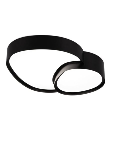 Plafón de techo LED RISE 43,5cm 21W 2400lm, regulable 2700 - 6500K, modo noche, función memoria IP20 Negro