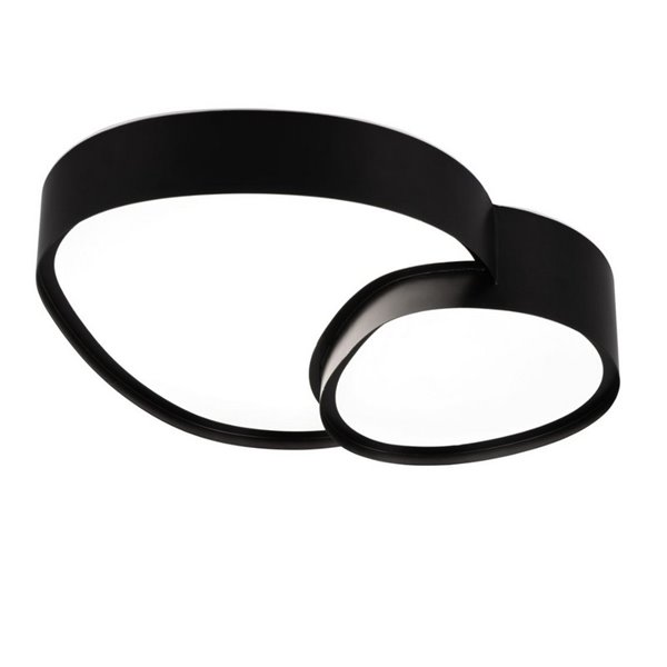 Plafón de techo LED RISE 43,5cm 21W 2400lm, regulable 2700 - 6500K, modo noche, función memoria IP20 Negro