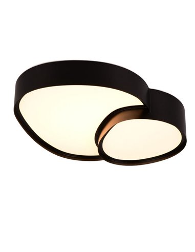 Plafonnier LED RISE 43,5 cm 21 W 2400 lm, intensité variable 2700 - 6500 K, mode nuit, mémoire IP20, noir