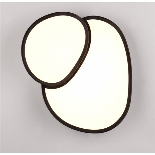 Plafón de techo LED RISE 43,5cm 21W 2400lm, regulable 2700 - 6500K, modo noche, función memoria IP20 Negro