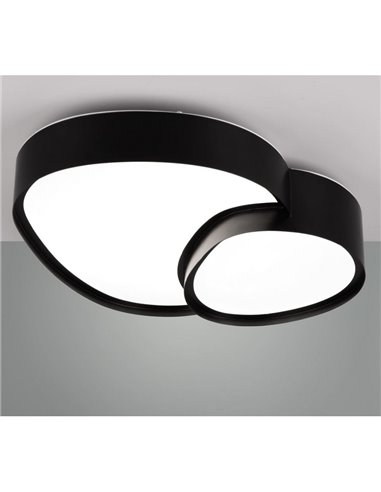 Plafón de techo LED RISE 43,5cm 21W 2400lm, regulable 2700 - 6500K, modo noche, función memoria IP20 Negro