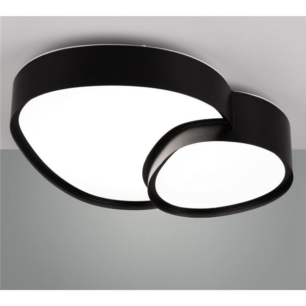 Luminária de teto LED RISE 43,5 cm 21 W 2400 lm, regulável 2700 - 6500 K, modo noturno, função de memória IP20, preta
