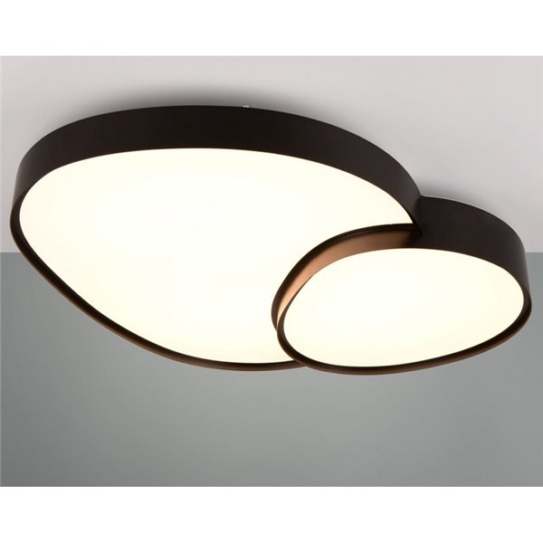 Plafonnier LED RISE 77 cm 45 W 5 300 lm, intensité variable 2 700 - 6 500 K, mode nuit, mémoire de couleur IP20, noir