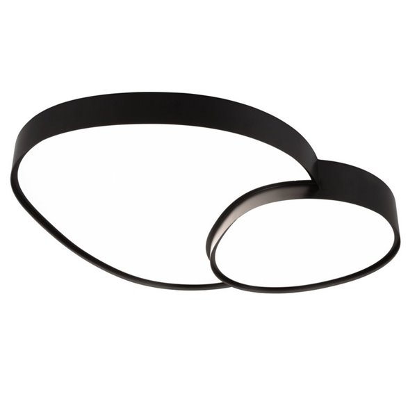 Plafonnier LED RISE 77 cm 45 W 5 300 lm, intensité variable 2 700 - 6 500 K, mode nuit, mémoire de couleur IP20, noir