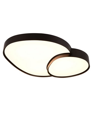 Plafonnier LED RISE 77 cm 45 W 5 300 lm, intensité variable 2 700 - 6 500 K, mode nuit, mémoire de couleur IP20, noir