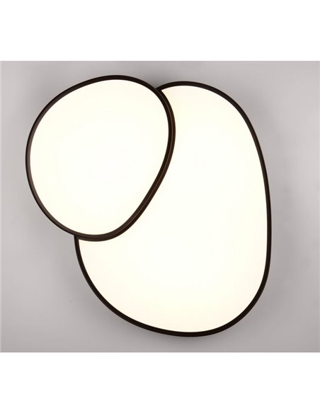 Plafonnier LED RISE 77 cm 45 W 5 300 lm, intensité variable 2 700 - 6 500 K, mode nuit, mémoire de couleur IP20, noir