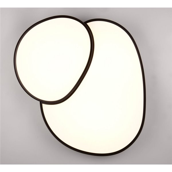 Plafonnier LED RISE 77 cm 45 W 5 300 lm, intensité variable 2 700 - 6 500 K, mode nuit, mémoire de couleur IP20, noir