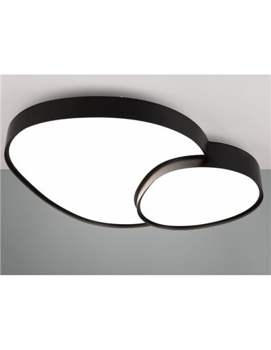 Plafonnier LED RISE 77 cm 45 W 5 300 lm, intensité variable 2 700 - 6 500 K, mode nuit, mémoire de couleur IP20, noir