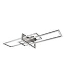 Plafón LED de techo SALINAS rectangular, 34W 3900lm, 3000K IP20 Níquel