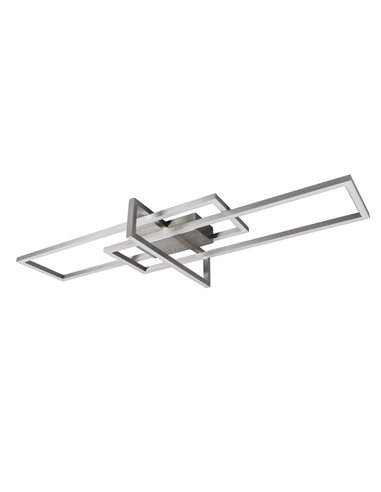 Plafón LED de techo SALINAS rectangular, 34W 3900lm, 3000K IP20 Níquel
