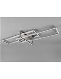 Plafón LED de techo SALINAS rectangular, 34W 3900lm, 3000K IP20 Níquel