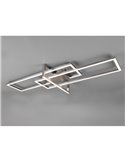 Plafón LED de techo SALINAS rectangular, 34W 3900lm, 3000K IP20 Níquel