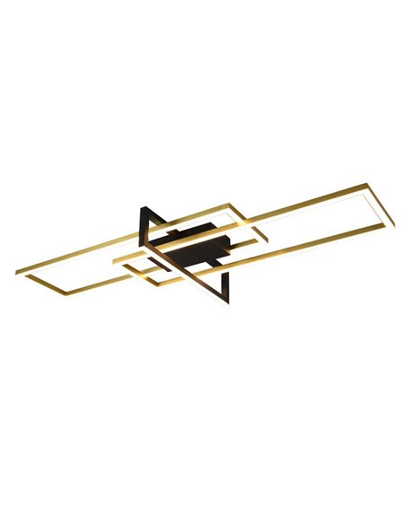 Plafón LED de techo SALINAS rectángulos decorativos, 34W 3900lm, 3000K IP20 Bronce
