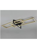 Plafón LED de techo SALINAS rectángulos decorativos, 34W 3900lm, 3000K IP20 Bronce