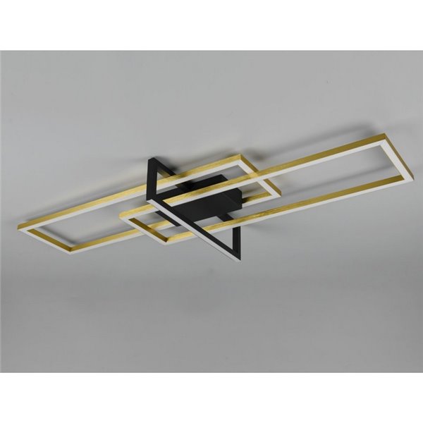 Luminária de teto LED SALINAS com retângulos decorativos, 34W 3900lm, 3000K IP20 Bronze