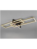 Plafón LED de techo SALINAS rectángulos decorativos, 34W 3900lm, 3000K IP20 Bronce