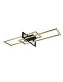 Plafón LED de techo SALINAS rectángulos decorativos, 34W 3900lm, 3000K IP20 Bronce